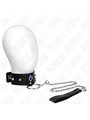 Kink - Collare con Guinzaglio 65 Cm con Diamanti Blu 36-43 Cm x 5 Cm
