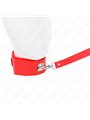 Kink - Collare con Guinzaglio Rosso 116 Cm con Borchie 40-48 Cm x 6 Cm