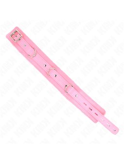 Kink - Collar With Leash 65 Cm With Restrictions Pink 36-42 Cm X 5.5 Cm
