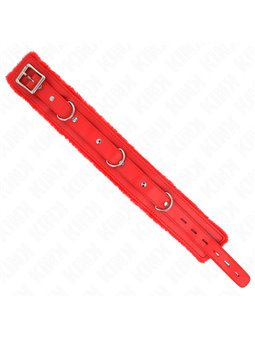 Kink - Collar With Leash 65 Cm With Restrictions Red 36-42 Cm X 5.5 Cm