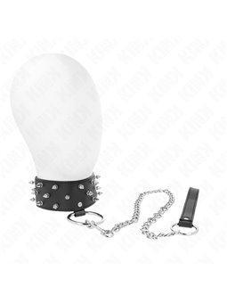 Kink - Collare con Guinzaglio 65 Cm con Borchie 36-43 Cm x 5 Cm Mod. 5