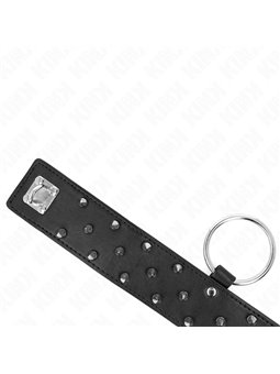 Kink - Collare con Guinzaglio 65 Cm con Borchie 36-43 Cm x 5 Cm Mod. 5