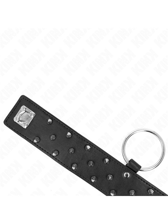 Kink - Collare con Guinzaglio 65 Cm con Borchie 36-43 Cm x 5 Cm Mod. 5