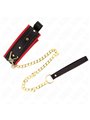 Kink - Collare con Guinzaglio in Tessuto Rosso Regolabile 33-48 Cm x 5,7 Cm