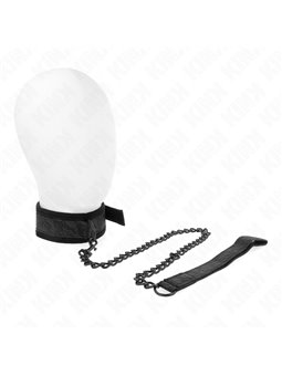 Kink - Collare con Guinzaglio 77 Cm Nero 34-54 Cm x 5 Cm Mod. 5