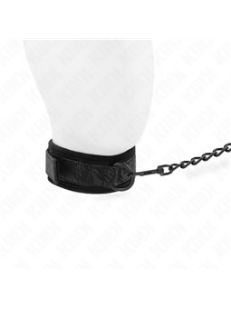 Kink - Collare con Guinzaglio 77 Cm Nero 34-54 Cm x 5 Cm Mod. 5