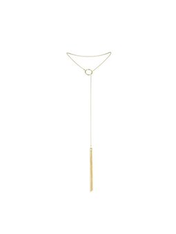 Bijoux - Magnifique Metal Necklace With Golden Fringes