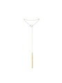 Bijoux - Magnifique Metal Necklace With Golden Fringes