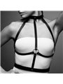 Bijoux Indiscrets - Pettorina in Pelle Vegana Nera Stile Bondage