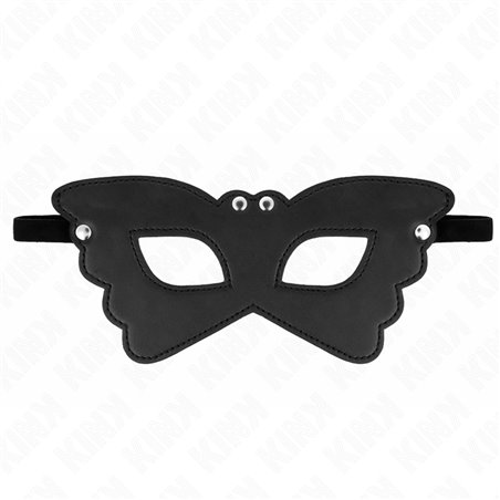 Kink - Maschera in Pelle Vegana Stile Farfalla 20x9 Cm
