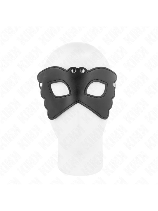 Kink - Maschera in Pelle Vegana Stile Farfalla 20x9 Cm