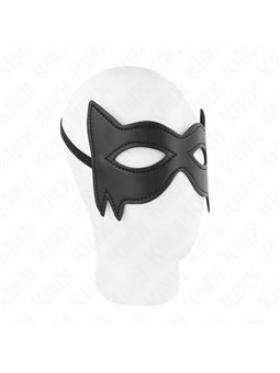 Kink - Maschera in Pelle Vegana Stile Gatto 18,5x12,5 Cm Modello 3