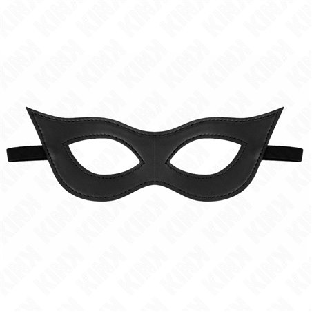 Kink - Maschera in Pelle Vegana Nera 23x7,5 Cm Modello 2