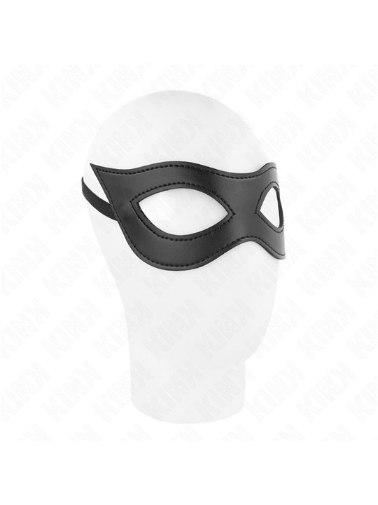 Kink - Maschera in Pelle Vegana Nera 23x7,5 Cm Modello 2