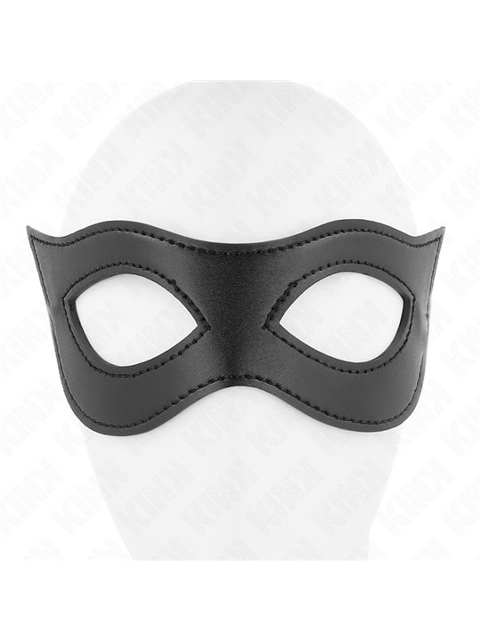 Kink - Maschera in Pelle Vegana Nera 23x7,5 Cm Modello 2