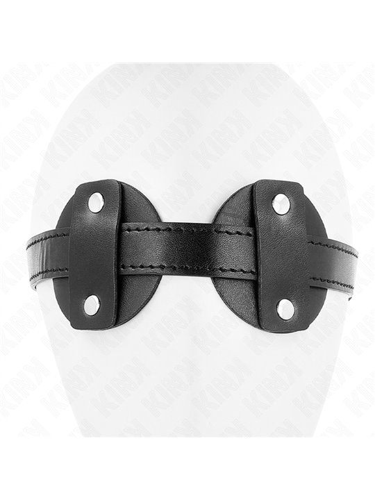 Kink - Mascherina Copri Occhi Tonda in Pelle Vegana 5,9 Cm