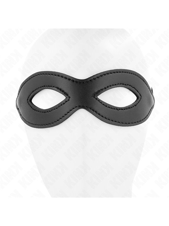 Kink - Maschera in Pelle Vegana con Mini Rivetti 20,5x5,5 Cm Modello 2