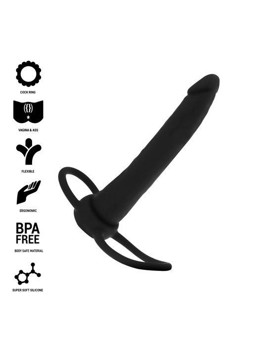 Mythology - Cobi Onyx Anal Dildo With Cock And Testicle Ring 13 Silicone Cm