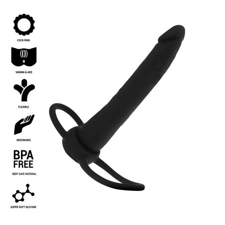 Mythology Cobi Onyx - Dildo Anale in Silicone con Anello Fallico 13 Cm