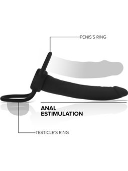 Mythology - Cobi Onyx Anal Dildo With Cock And Testicle Ring 13 Silicone Cm