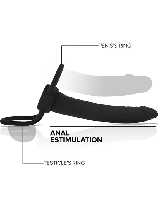 Mythology - Cobi Onyx Anal Dildo With Cock And Testicle Ring 13 Silicone Cm