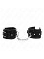 Kink - Rhinestone Buckle Wrist Restraints Black Adjustable 25-32 Cm X 5.5 Cm
