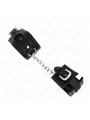 Kink - Rhinestone Buckle Wrist Restraints Black Adjustable 25-32 Cm X 5.5 Cm