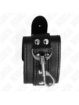 Kink - Lockable Dungeon Wrist Restraints Black Adjustable 21-28 Cm X 5.5 Cm