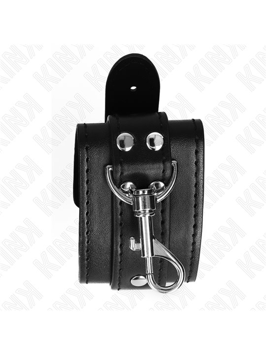 Kink - Lockable Dungeon Wrist Restraints Black Adjustable 21-28 Cm X 5.5 Cm