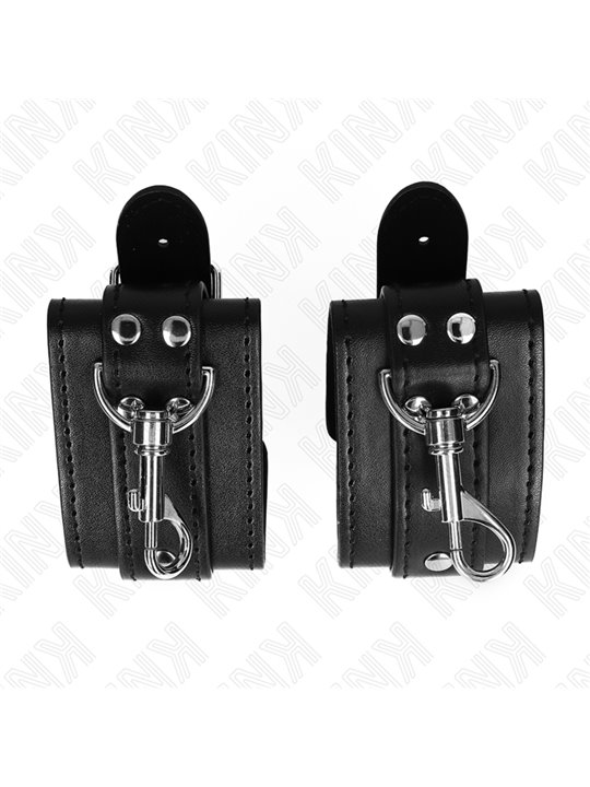 Kink - Lockable Dungeon Wrist Restraints Black Adjustable 21-28 Cm X 5.5 Cm