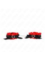 Kink - Lace Elastic Wrist Restraints Red Heart Details Adjustable 22-35 Cm