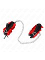 Kink - Lace Elastic Wrist Restraints Red Heart Details Adjustable 22-35 Cm