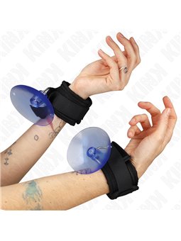 Kink - Suction Cup Wrist Restraints Black 29-40 Cm X 5 Cm