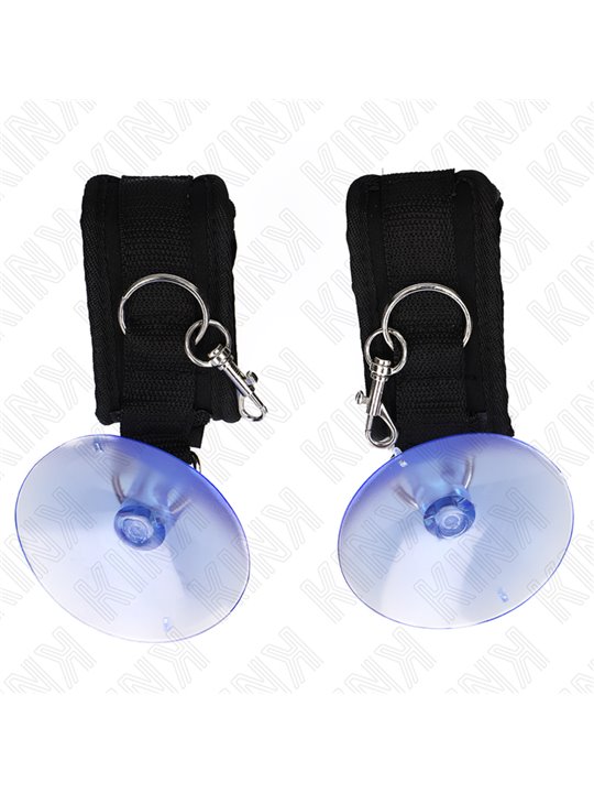 Kink - Suction Cup Wrist Restraints Black 29-40 Cm X 5 Cm