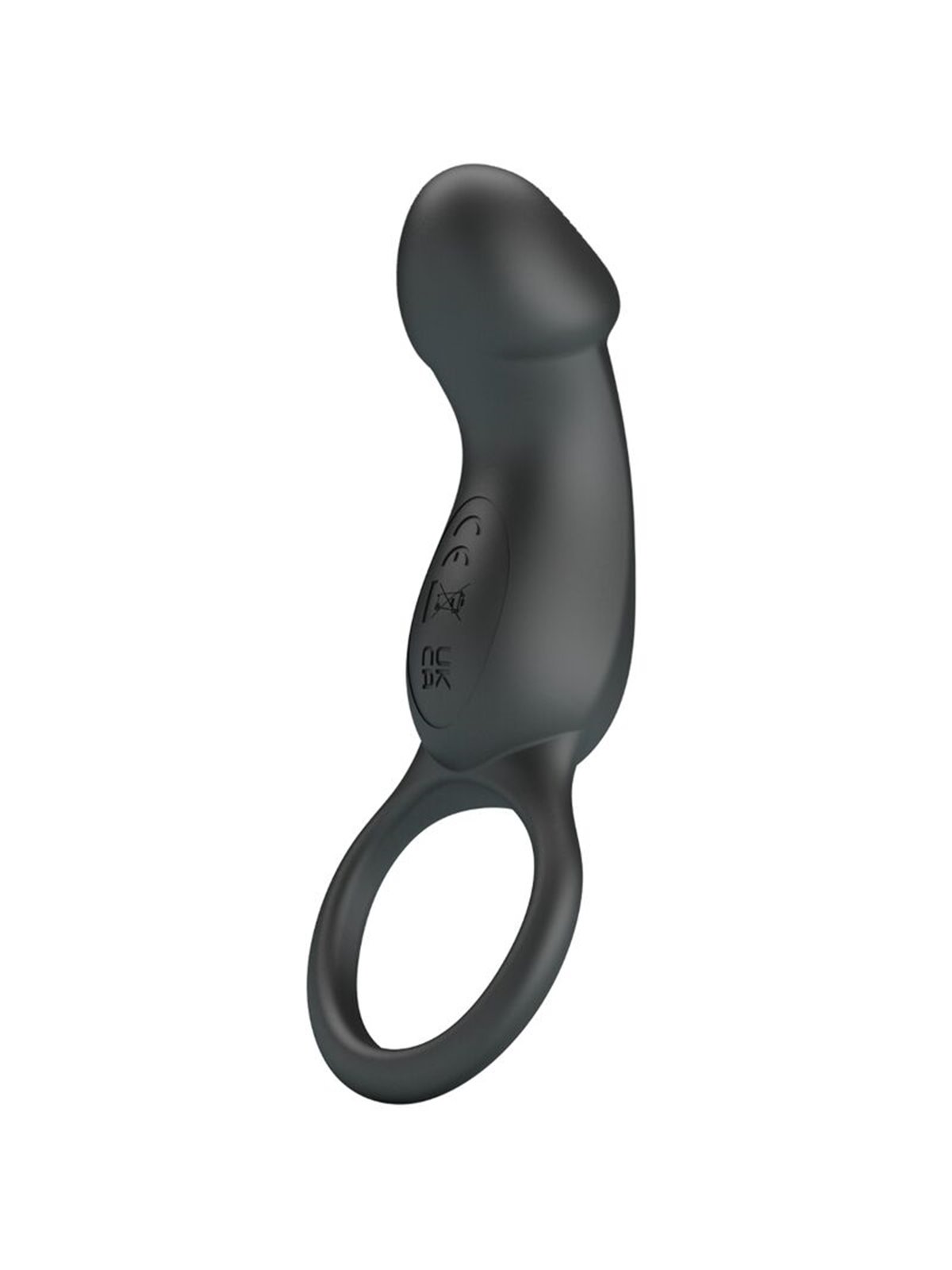 Pretty Love Trae - Black Vibrating Cock Ring with Anal Plug
