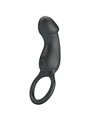 Pretty Love Trae - Black Vibrating Cock Ring with Anal Plug