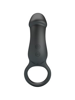 Pretty Love Trae - Anello Fallico Vibrante Nero con Plug Anale