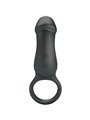 Pretty Love Trae - Black Vibrating Cock Ring with Anal Plug