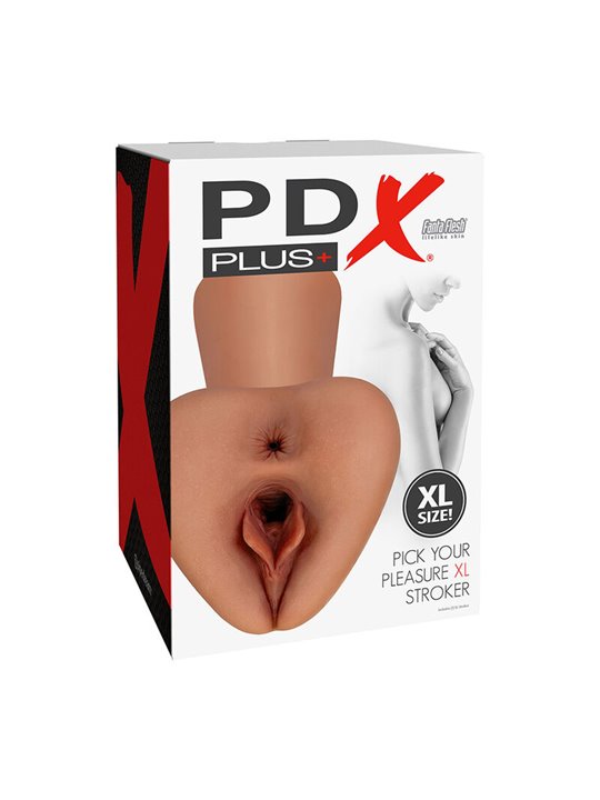 Pdx Plus Pick Your Pleasure XL - Masturbatore Vagina e Ano Realistici Marrone