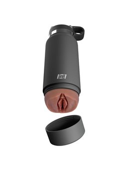 Pdx Plus - Masturbatore Uomo Vagina Realistica Bottiglia Mod. 2 Marrone