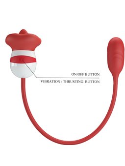 Pretty Love Aliyah - Vibratore Bullet con Lingua Vibrante Rosso