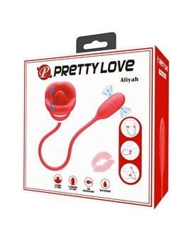 Pretty Love Aliyah - Vibratore Bullet con Lingua Vibrante Rosso