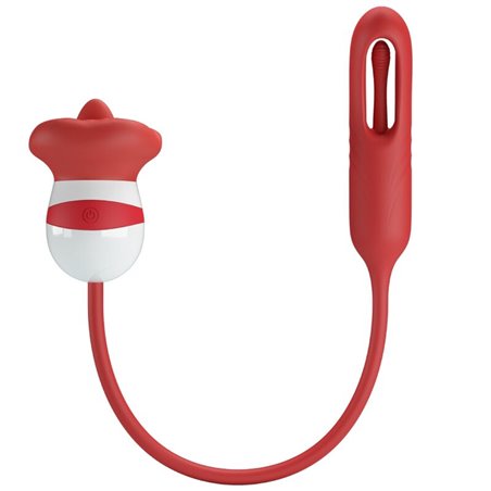 Romance Alyss - Vibratore Bullet con Lingua Vibrante Rosso