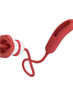 Romance Alyss - Vibratore Bullet con Lingua Vibrante Rosso