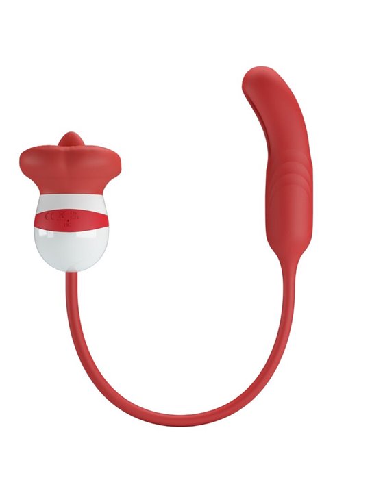 Romance Alyss - Vibratore Bullet con Lingua Vibrante Rosso