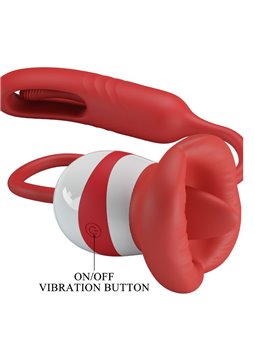 Romance Alyss - Vibratore Bullet con Lingua Vibrante Rosso