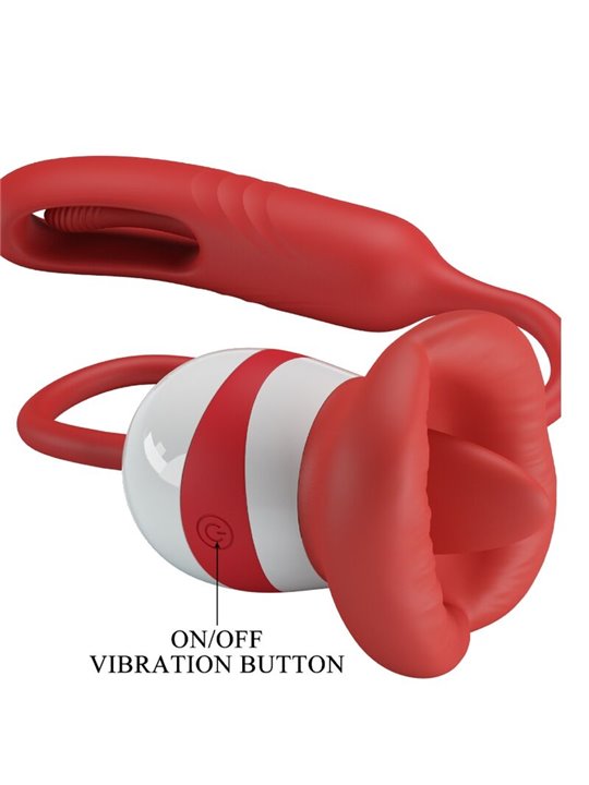 Romance Alyss - Vibratore Bullet con Lingua Vibrante Rosso