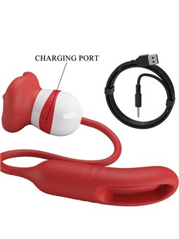 Romance Alyss - Vibratore Bullet con Lingua Vibrante Rosso
