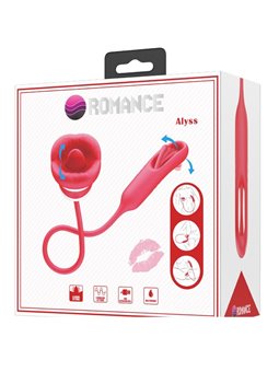 Romance Alyss - Vibratore Bullet con Lingua Vibrante Rosso