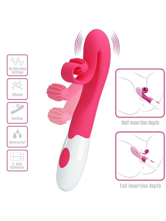 Romance - Vibratore Punto G e Stimolatore Clitorideo 30 Velocità Rosa